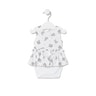 Baby girl's bodysuit with skirt in Pic white