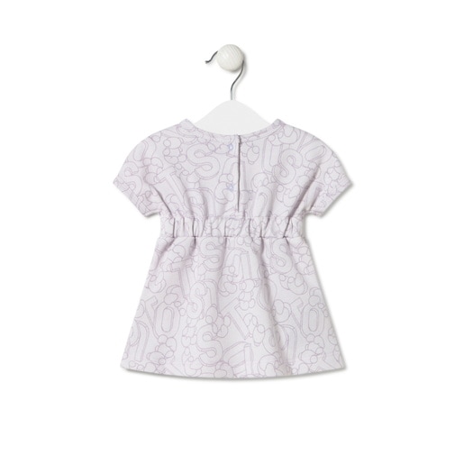 Girls terry cloth dress in Mix in lilac