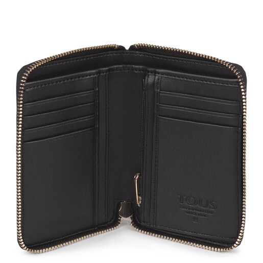 Small black Tous New Logogram wallet TOUS