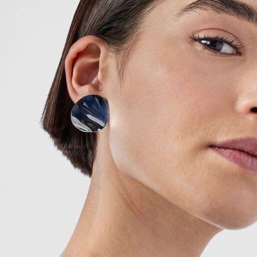 Pendientes pequeños Nenufar de plata