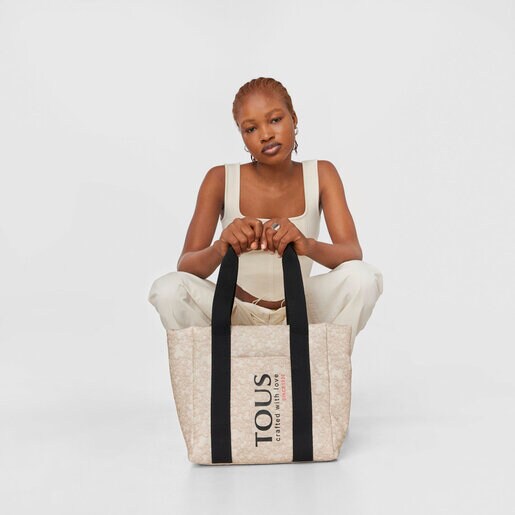 תיק סל Kaos Mini Evolution בגודל קטן מניילון בצבע בז'