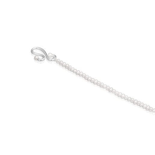Pulseira de pérolas cultivadas e prata Tsuri