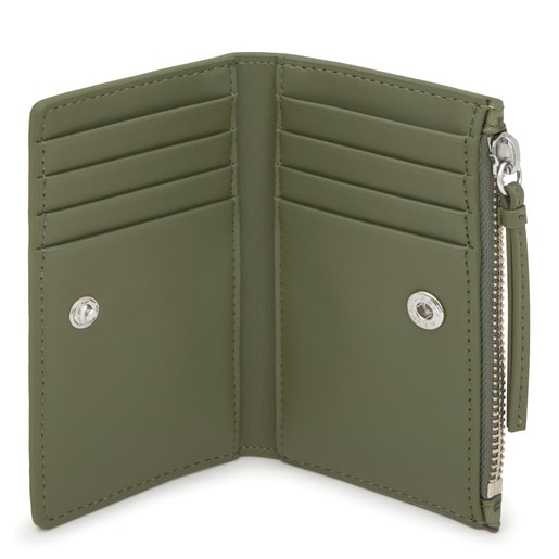 Cartera pequeña caqui TOUS Double Way Manifesto