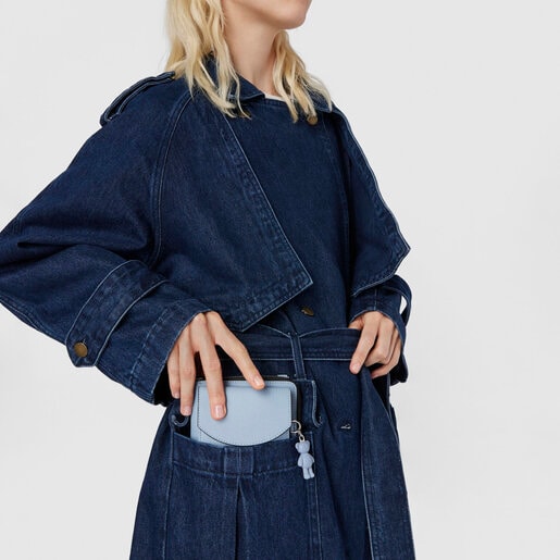 Blue TOUS La Rue Hanging Phone Pouch with Wallet