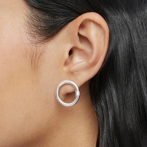 Silver Hold Earrings
