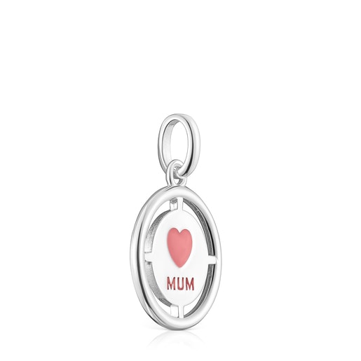 Dije Mum de plata y esmalte rosa TOUS Crossword Mama