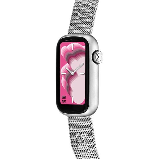 Rellotge smartwatch amb braçalet d´acer i caixa d´alumini TOUS T-Band Mesh