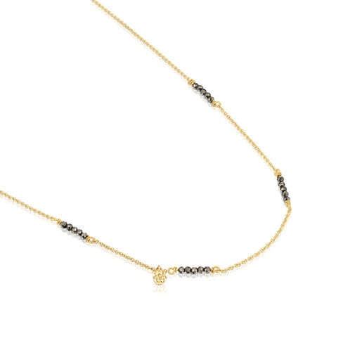 TOUS Silver vermeil Bold Bear Necklace with pyrite | Westland Mall