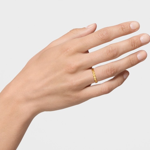 Stars Ring with 18kt gold plating over silver TOUS Motifs