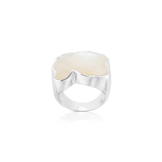 TOUS Anello color argento e madreperla