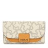 Beige and mustard-colored Amaya Kaos Icon Wallet