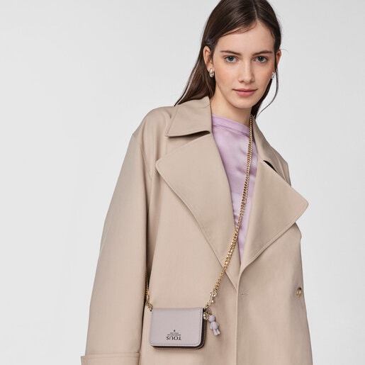 Medium mauve colored TOUS Pop pendant Change purse