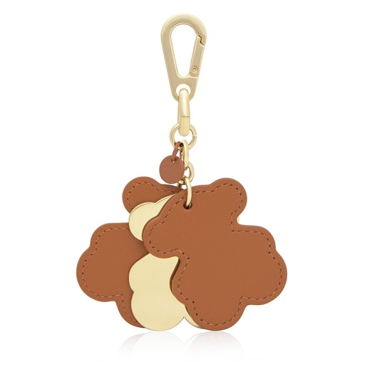 Camel-colored Key ring Triple Bear