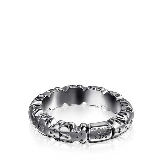 Dark silver Straight XL Ring