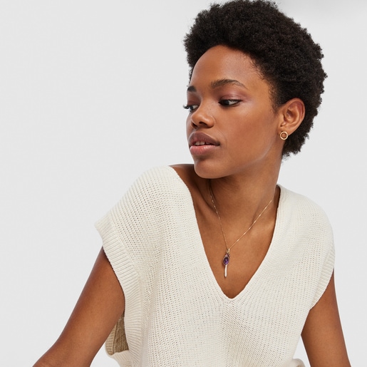 Colgante Luz de oro con amatista y rodolita