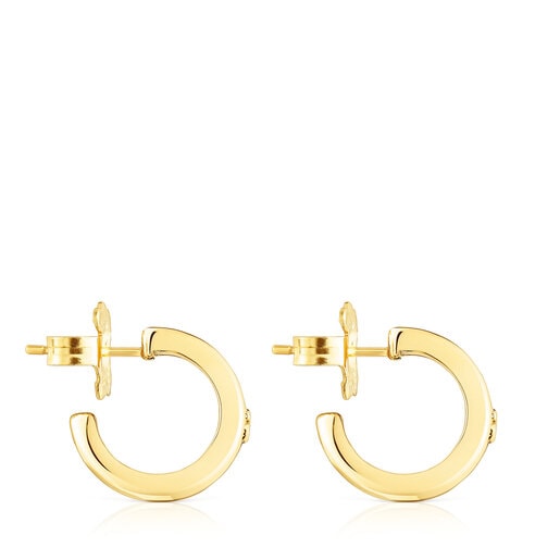 Pendientes triple aro con baño de oro 18 kt sobre plata TOUS fellow