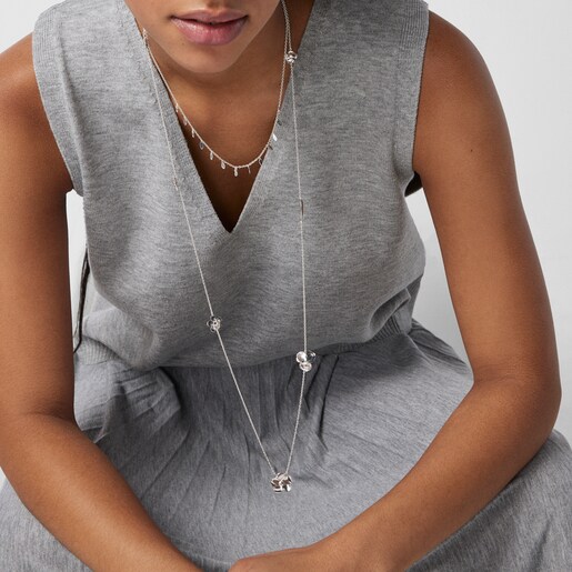 ネックレス  Fragile Nature  6モチーフ  90cm　シルバー925　　