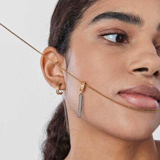 תליון TOUS Bear Row בשני גוונים עם צלליות דובונים