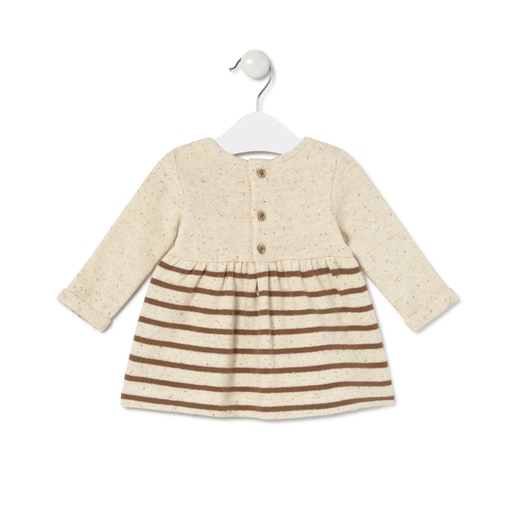 Girls dress in Brown ecru