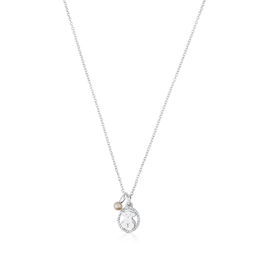 Silver Camee Necklace with Pearl | TOUS