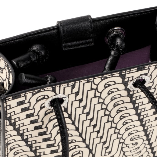 Mini bolso Pop beige y negro TOUS Vera