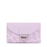 Portefeuille long Flap Kaos Pix mauve