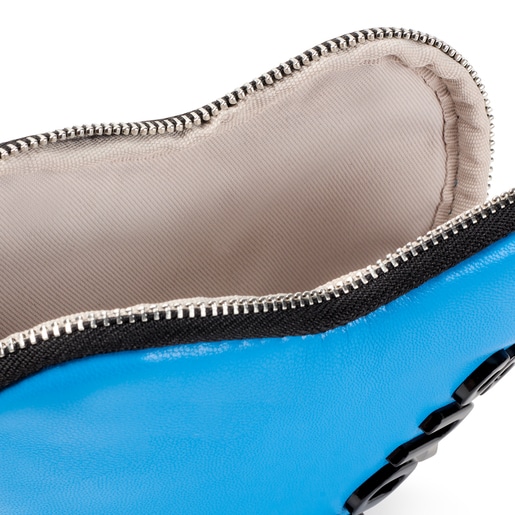 ブルーのハート型コスメポーチ TOUS Carol