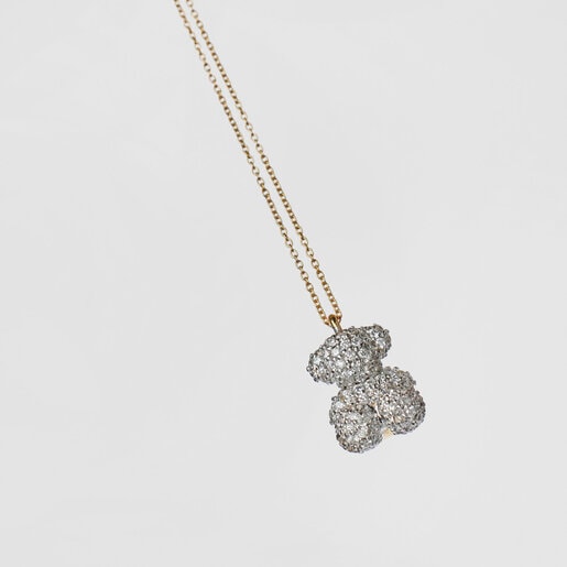 0.58ct-diamond and gold Bold Bear necklace