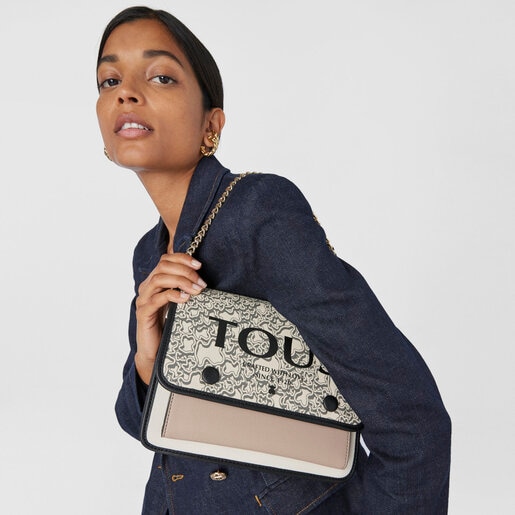 Sac à bandoulière Audree TOUS Kaos Mini Evolution moyen beige