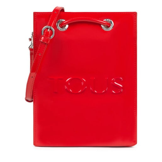 Bolso bandolera Dorp rojo y rosa | TOUS