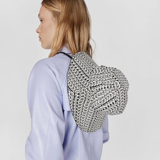 ブラック＆ホワイトのリバーシブル・バケットハット TOUS Vera Doble