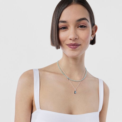 Collier Super Power en Argent avec Céramique