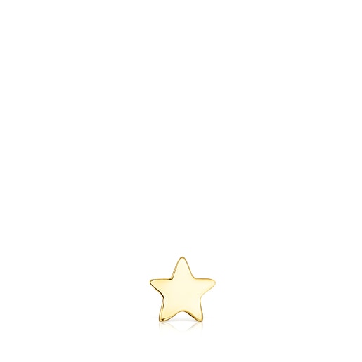 Piercing de orelha TOUS Basics com estrela em ouro