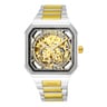 Automatic analog Watch with gold-colored IPG steel and steel bracelet D-Bear Now