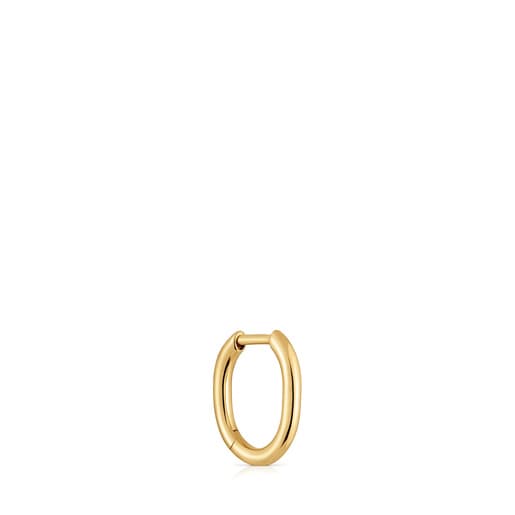 Basics 13 mm single Hoop earring with 18kt gold plating over silver