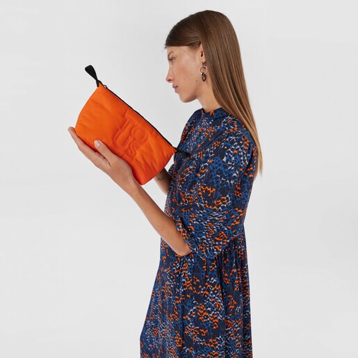 オレンジのメイクポーチ TOUS Balloon Soft