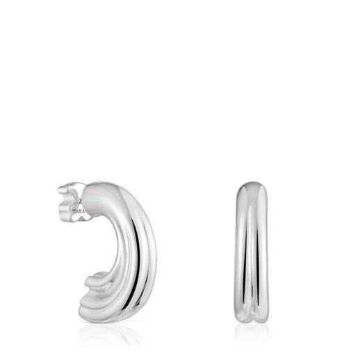 Boucles d’oreilles anneaux en argent avec motif ourson TOUS 1950