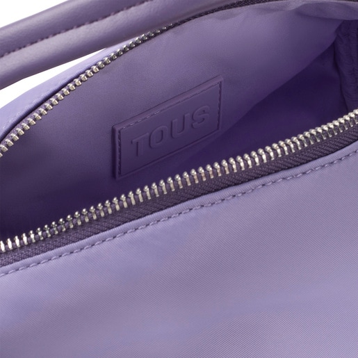 حقيبة دافل صغيرة الحجم باللون الأرجواني الداكن من تشكيلة TOUS Miranda Soft