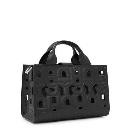 Μεσαίου μεγέθους τσάντα shopper Amaya TOUS MANIFESTO CUT σε μαύρο χρώμα