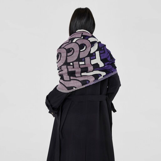 Foulard de jacquard rosa TOUS Vera