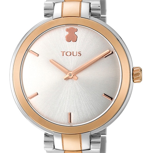 Montre Julie bi-couleur en Acier IP rosé