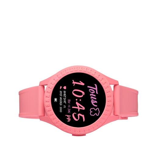 bar soltero Dislocación Reloj smartwatch Smarteen Connect con correa de silicona rosa | TOUS