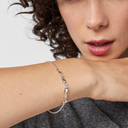 Серебряный браслет Mini Icons с фигурками