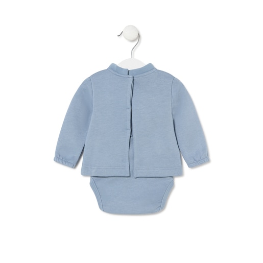 Body de bebé com camisola Classic azul