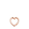 Anilla pequeña corazón con baño de oro rosa 18 kt sobre plata Hold