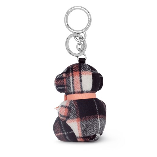 Black Teddy Bear Square Key ring