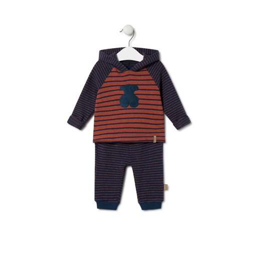 Boys striped outfit in Blue navy blue