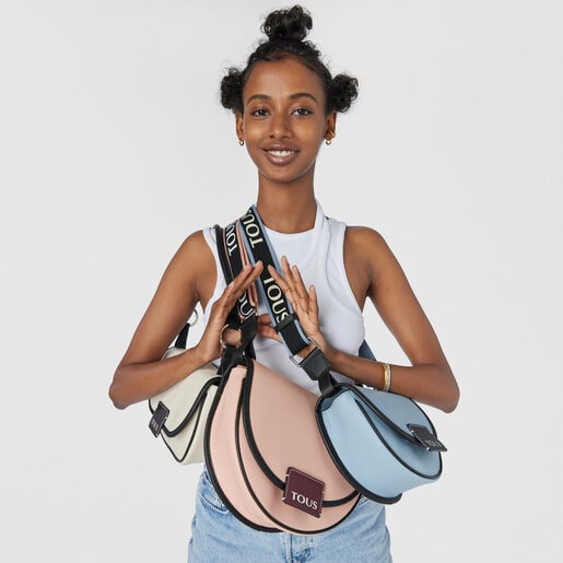 Bolso de hombro beige TOUS Halfmoon