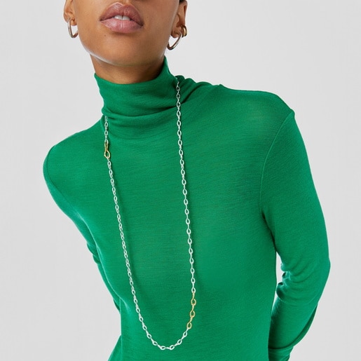 Collar de plata y baño de oro 18 kt sobre plata Bent