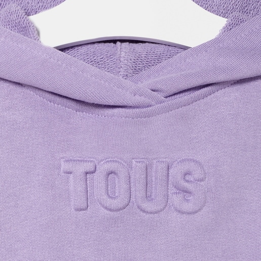 Vestido de bebé niña con capucha Classic lila